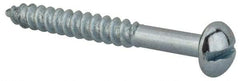 Value Collection - #12, 2" Length Under Head, Slotted Drive, Round Head Wood Screw - Zinc Plated Steel, Grade 2 - USA Tool & Supply