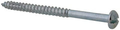 Value Collection - #12, 3" Length Under Head, Slotted Drive, Round Head Wood Screw - Zinc Plated Steel, Grade 2 - USA Tool & Supply