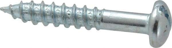 Value Collection - #14, 1-1/2" Length Under Head, Slotted Drive, Round Head Wood Screw - Zinc Plated Steel, Grade 2 - USA Tool & Supply