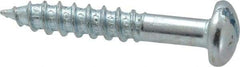 Value Collection - #14, 1-1/2" Length Under Head, Slotted Drive, Round Head Wood Screw - Zinc Plated Steel, Grade 2 - USA Tool & Supply