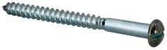 Value Collection - #14, 3" Length Under Head, Slotted Drive, Round Head Wood Screw - Zinc Plated Steel, Grade 2 - USA Tool & Supply