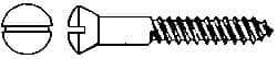 Value Collection - #10, 1-1/4" Length Under Head, Slotted Drive, Oval Head Wood Screw - Stainless Steel, Grade 18-8 - USA Tool & Supply