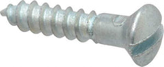 Value Collection - #6, 3/4" Length Under Head, Slotted Drive, Oval Head Wood Screw - ASME B18.6.1, Zinc Plated Steel, Grade 2 - USA Tool & Supply
