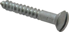 Value Collection - #6, 1" Length Under Head, Slotted Drive, Oval Head Wood Screw - ASME B18.6.1, Zinc Plated Steel, Grade 2 - USA Tool & Supply
