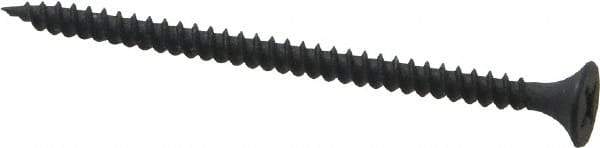 Value Collection - #6, 2-1/4" OAL, Phillips Drive Bugle Head, Steel Drywall Screws - Black Phosphate Finish, Grade 2 - USA Tool & Supply