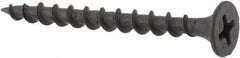Value Collection - #6, 1-5/8" OAL, Phillips Drive Bugle Head, Steel Drywall Screws - Black Phosphate Finish, Grade 2 - USA Tool & Supply