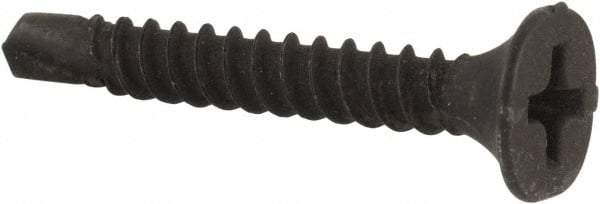 Value Collection - #6, 1" OAL, Phillips Drive Bugle Head, Steel Drywall Screws - Black Phosphate Finish, Grade 2 - USA Tool & Supply