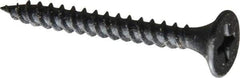 Value Collection - #6, 1-5/8" OAL, Phillips Drive Bugle Head, Steel Drywall Screws - Black Phosphate Finish, Grade 2 - USA Tool & Supply