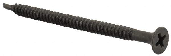 Value Collection - #8, 2-5/8" OAL, Phillips Drive Bugle Head, Steel Drywall Screws - Black Phosphate Finish, Grade 2 - USA Tool & Supply