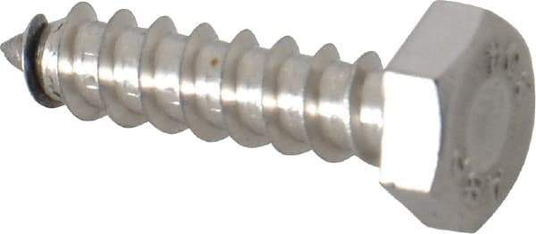 Value Collection - 1/4" Screw, 1" Length Under Head, Stainless Steel, Hex Head Lag Screw - Grade 18-8, Uncoated - USA Tool & Supply