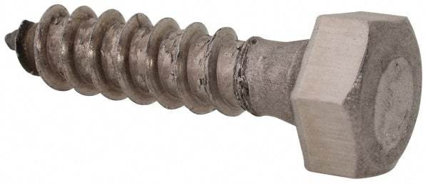 Value Collection - 5/16" Screw, 1-1/4" Length Under Head, Stainless Steel, Hex Head Lag Screw - Grade 18-8, Uncoated - USA Tool & Supply