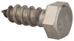 Value Collection - 3/8" Screw, 1" Length Under Head, Stainless Steel, Hex Head Lag Screw - Grade 18-8, Uncoated - USA Tool & Supply