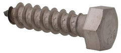 Value Collection - 3/8" Screw, 1-1/2" Length Under Head, Stainless Steel, Hex Head Lag Screw - Grade 18-8, Uncoated - USA Tool & Supply
