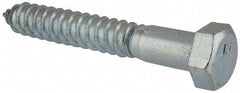 Value Collection - 3/4" Screw, 5" Length Under Head, Steel, Hex Head Lag Screw - Zinc Plated, Grade 2 - USA Tool & Supply