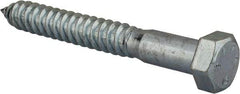 Value Collection - 3/4" Screw, 6" Length Under Head, Steel, Hex Head Lag Screw - Zinc Plated, Grade 2 - USA Tool & Supply