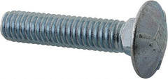 Value Collection - 5/16-18 UNC 1-1/2" Length Under Head, Standard Square Neck, Carriage Bolt - Grade 5 Steel, Zinc Trivalent Chromate Finish - USA Tool & Supply