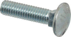 Value Collection - 3/8-16 UNC 1-1/2" Length Under Head, Standard Square Neck, Carriage Bolt - Grade 5 Steel, Zinc-Plated Clear Chromate Finish - USA Tool & Supply