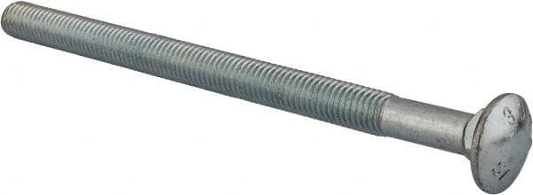 Value Collection - 1/2-13 UNC 7-1/2" Length Under Head, Standard Square Neck, Carriage Bolt - Grade 2 Steel, Zinc-Plated Finish - USA Tool & Supply