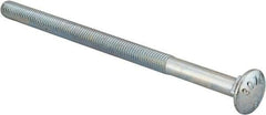 Value Collection - 1/2-13 UNC 8-1/2" Length Under Head, Standard Square Neck, Carriage Bolt - Grade 2 Steel, Zinc-Plated Finish - USA Tool & Supply