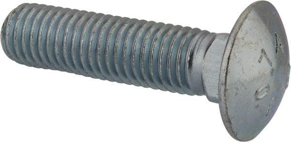 Value Collection - 5/8-11 UNC 2-1/2" Length Under Head, Standard Square Neck, Carriage Bolt - Grade 2 Steel, Zinc-Plated Finish - USA Tool & Supply