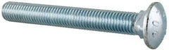 Value Collection - 5/8-11 UNC 5" Length Under Head, Standard Square Neck, Carriage Bolt - Grade 2 Steel, Zinc-Plated Finish - USA Tool & Supply