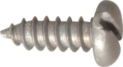 Value Collection - #8 Pan Head Slotted Sheet Metal Screw - Aluminum, 1/2" Length Under Head, ASME B18.6.4 - USA Tool & Supply