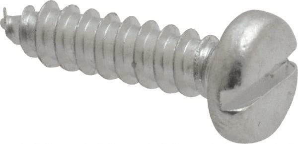 Value Collection - #10 Pan Head Slotted Sheet Metal Screw - Aluminum, 3/4" Length Under Head, ASME B18.6.3 & ASME B18.6.4 - USA Tool & Supply