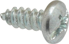 Value Collection - #10 Pan Head Slotted Phillips Sheet Metal Screw - Steel, 1/2" Length Under Head, Grade 2 - USA Tool & Supply