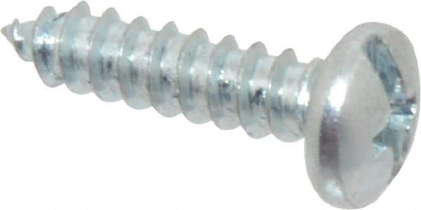 Value Collection - #10 Pan Head Slotted Phillips Sheet Metal Screw - Steel, 3/4" Length Under Head, Grade 2 - USA Tool & Supply