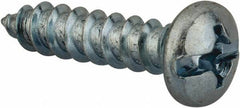 Value Collection - #12 Pan Head Slotted Phillips Sheet Metal Screw - Steel, 1" Length Under Head, Grade 2 - USA Tool & Supply