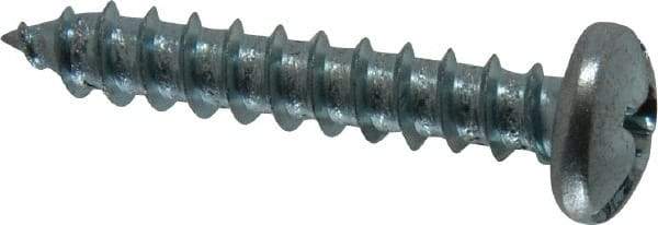 Value Collection - #12 Pan Head Slotted Phillips Sheet Metal Screw - Steel, 1-1/4" Length Under Head, Grade 2 - USA Tool & Supply