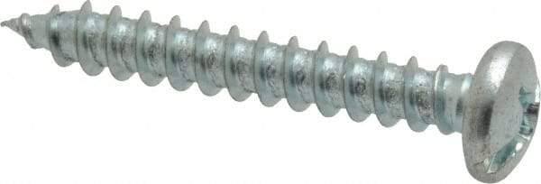 Value Collection - #12 Pan Head Slotted Phillips Sheet Metal Screw - Steel, 1-1/2" Length Under Head, Grade 2 - USA Tool & Supply