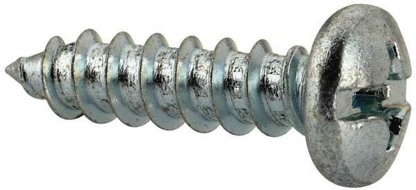 Value Collection - #14 Pan Head Slotted Phillips Sheet Metal Screw - Steel, 1" Length Under Head, Grade 2 - USA Tool & Supply