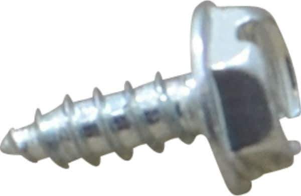 Value Collection - #6 Hex Washer Head Sheet Metal Screw - Steel, 3/8" Length Under Head, Grade 2 - USA Tool & Supply