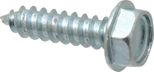 Value Collection - #10 Hex Washer Head Sheet Metal Screw - Steel, 3/4" Length Under Head, Grade 2 - USA Tool & Supply
