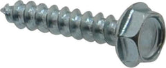 Value Collection - #10 Hex Washer Head Sheet Metal Screw - Steel, 1" Length Under Head, Grade 2 - USA Tool & Supply