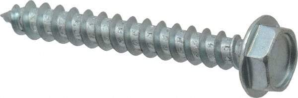 Value Collection - #10 Hex Washer Head Sheet Metal Screw - Steel, 1-1/2" Length Under Head, Grade 2 - USA Tool & Supply