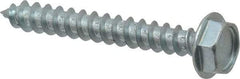 Value Collection - #10 Hex Washer Head Sheet Metal Screw - Steel, 1-1/2" Length Under Head, Grade 2 - USA Tool & Supply