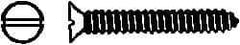 Value Collection - #6 Flat Head Slotted Sheet Metal Screw - Steel, 3/8" OAL, Grade 2 - USA Tool & Supply