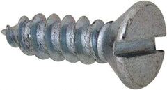 Value Collection - #6 Flat Head Slotted Sheet Metal Screw - Steel, 1/2" OAL, Grade 2 - USA Tool & Supply
