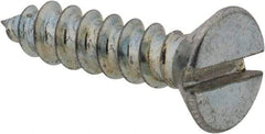 Value Collection - #6 Flat Head Slotted Sheet Metal Screw - Steel, 5/8" OAL, Grade 2 - USA Tool & Supply