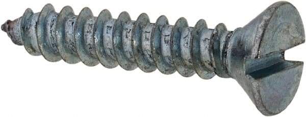 Value Collection - #6 Flat Head Slotted Sheet Metal Screw - Steel, 3/4" OAL, Grade 2 - USA Tool & Supply