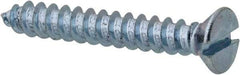 Value Collection - #6 Flat Head Slotted Sheet Metal Screw - Steel, 1" OAL, Grade 2 - USA Tool & Supply