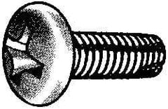 Value Collection - #4-40 UNC Thread, 5/16" Length Under Head, Phillips Drive Steel Thread Cutting Screw - Pan Head, Grade 2, Point Type F, Zinc-Plated Finish - USA Tool & Supply