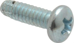 Value Collection - #4-40 UNC Thread, 3/8" Length Under Head, Phillips Drive Steel Thread Cutting Screw - Pan Head, Grade 2, Point Type F, Zinc-Plated Finish - USA Tool & Supply