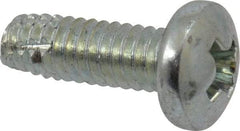 Value Collection - #8-32 UNC Thread, 1/2" Length Under Head, Phillips Drive Steel Thread Cutting Screw - Pan Head, Grade 2, Point Type F, Zinc-Plated Finish - USA Tool & Supply
