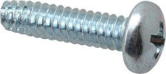 Value Collection - #10-24 UNC Thread, 3/4" Length Under Head, Phillips Drive Steel Thread Cutting Screw - Pan Head, Grade 2, Point Type F, Zinc-Plated Finish - USA Tool & Supply