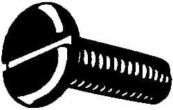 Value Collection - 1/4-20 UNC 1" Length Under Head Slotted Thread Cutting Screw - USA Tool & Supply