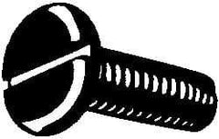 Value Collection - #4-40 UNC Thread, 3/8" Length Under Head, Slotted Drive Steel Thread Cutting Screw - Pan Head, Grade 2, Point Type F, Zinc-Plated Finish - USA Tool & Supply