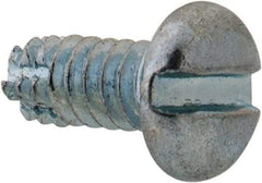 Value Collection - #6-32 UNC Thread, 5/16" Length Under Head, Slotted Drive Steel Thread Cutting Screw - Pan Head, Grade 2, Point Type F, Zinc-Plated Finish - USA Tool & Supply